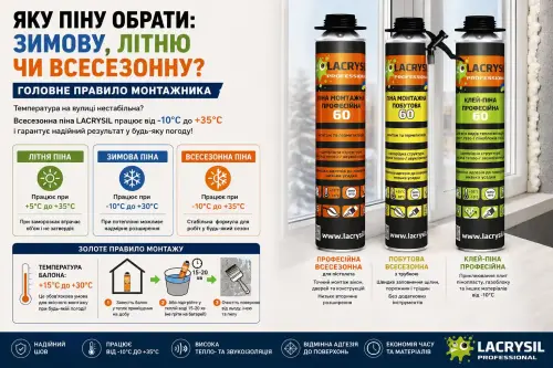Монтажна піна взимку: як працювати в мороз і не зіпсувати шов