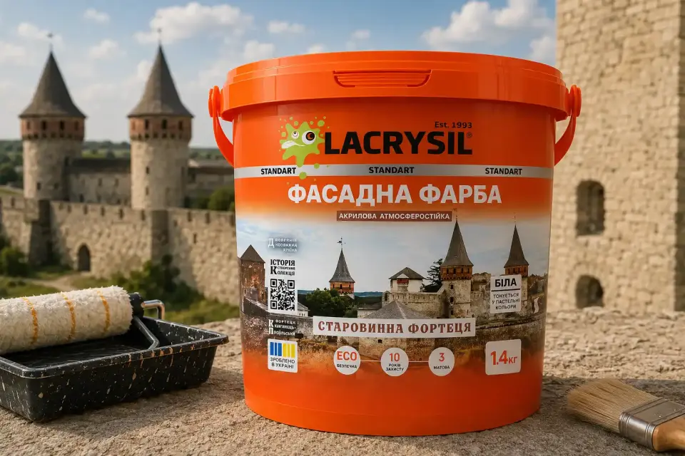 Фасадна акрилова водно-дисперсійна фарба «Старовинна фортеця»