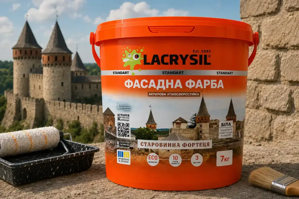 Фасадна акрилова водно-дисперсійна фарба «Старовинна фортеця»