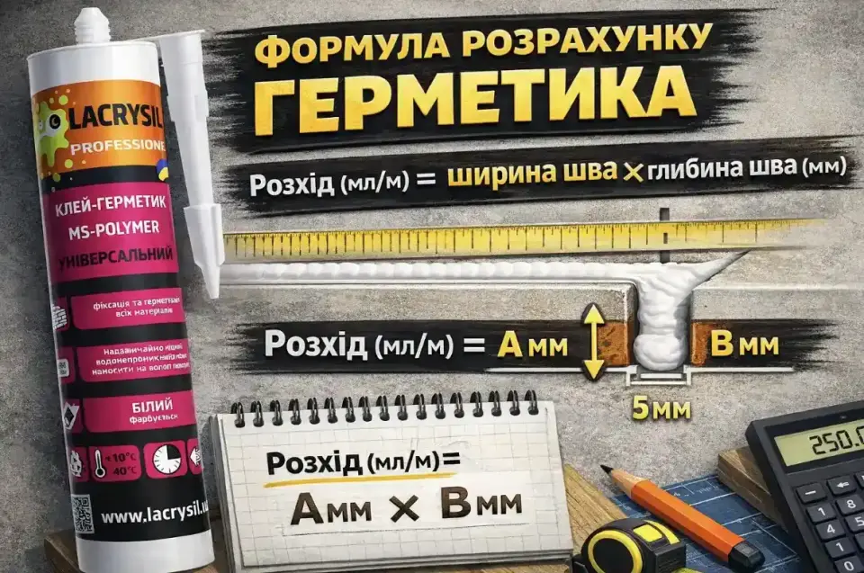 Розхід герметика: як правильно порахувати перед ремонтом