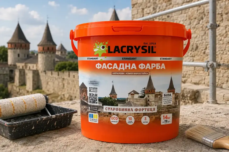 Фасадна акрилова водно-дисперсійна фарба «Старовинна фортеця»